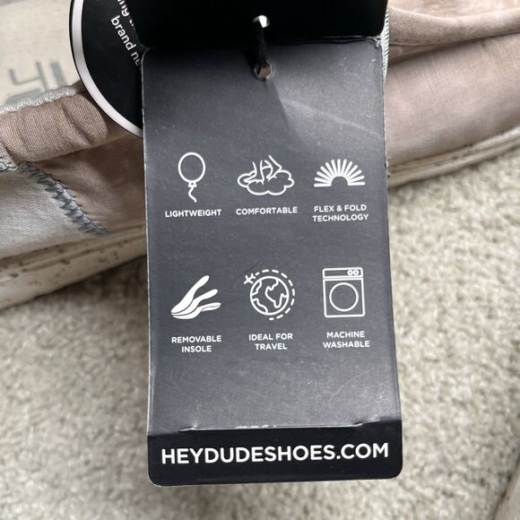 NWT HEY DUDE WALLY FUNK CANVAS Mens Shoe 15 Tan Lightweight Slip-On Camp Tie Dye - Picture 12 of 13